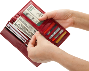 Wallet in hands PNG image-7520